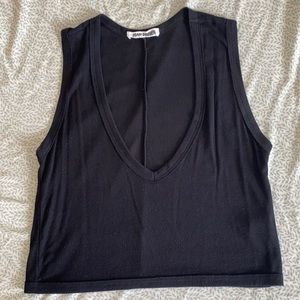 Joah brown black deep V tank